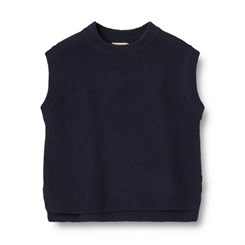 Wheat Knit vest Cuba - Navy